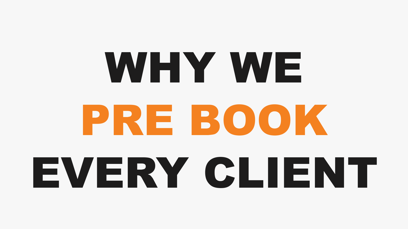 WHY WE PRE BOOK EVERY CLIENT at 3rd Coast Salon, Chicago IL