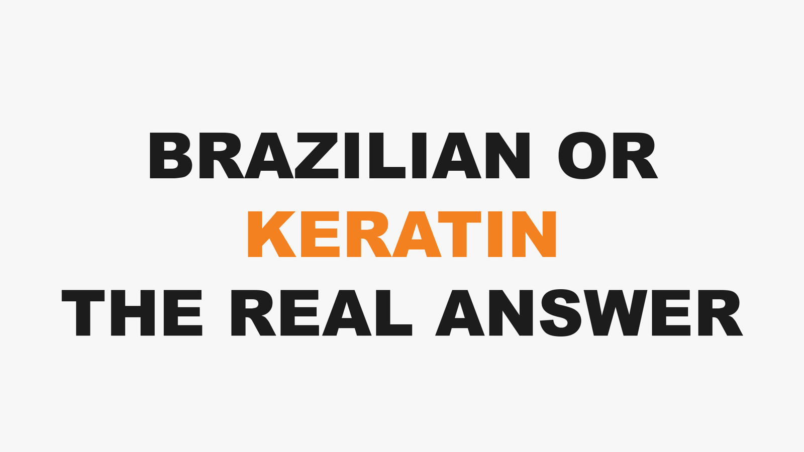BRAZILIAN OR KERATIN THE REAL ANSWER at 3rd Coast Salon, Chicago IL